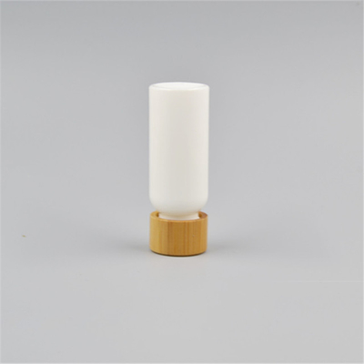 Plastic 100% PLA biodegradable cosmetic packaging 30g50g100g compostable bottle with bamboo cap