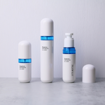 Cosmetic bottle OEM 50ml 70ml 100ml Round Pill Capsule Shape Essence 50G Cream Jar PET Cosmetics Set Lotion Bottle