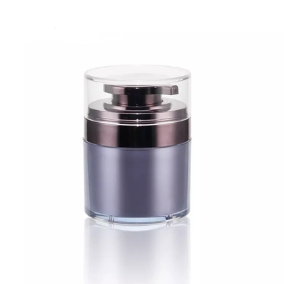 Airless Pump Jar 30ml 50ml 1oz bottle Airless for Cream Essence Plastic bottle With Pump Facial cosmetic bottle custom