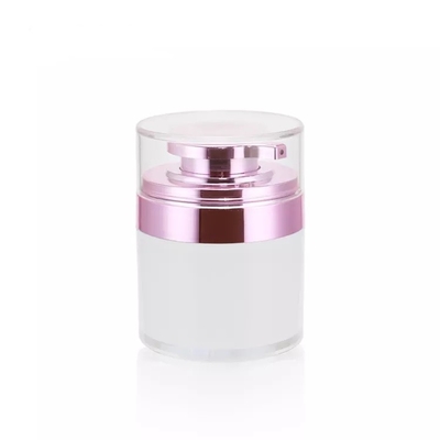 Airless Pump Jar 30ml 50ml 1oz bottle Airless for Cream Essence Plastic bottle With Pump Facial cosmetic bottle custom