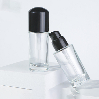 Cosmetic round square rectangle Violet matte black 30 50 100ml fragrance oil glass perfume bottle with spray pump cap