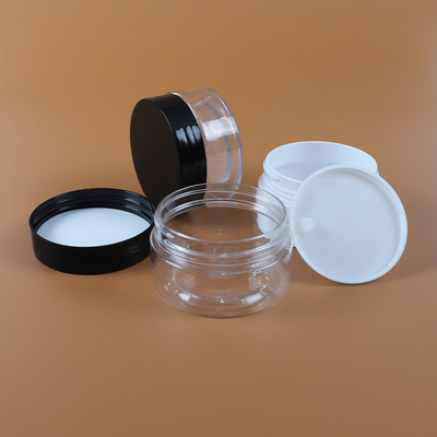 PET plastic jars with lids food grade, cosmetic packaging cream jar plastic screw lid
