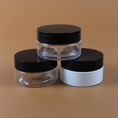 PET plastic jars with lids food grade, cosmetic packaging cream jar plastic screw lid