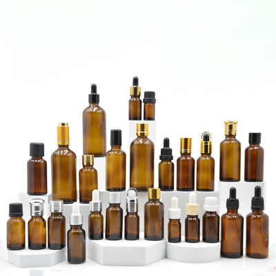5Ml 10Ml 15Ml 20Ml 30Ml 50Ml 100Ml Matte Amber Essential Oil Glass Bottles With Copper Dropper