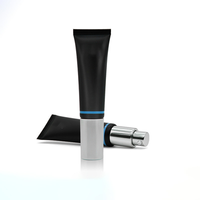 35ml/40ml/50ml Silver/gold aluminum tube with pressure pump head and silvered or gold screw cap