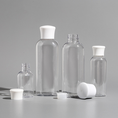 30ml 50ml 120ml 150ml 200ml300ml500ml transparent round PET Rose essential oil bottle pure dew bottle with plastic cap
