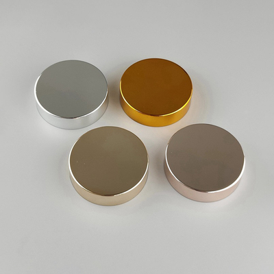 Bamboo lid, Wood grain screw cap, electroplated golden aluminum jar cap, plastic cream screw top jar cap lid