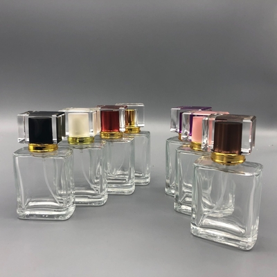 Luxury Wholesale Unique Vintage Refillable 5ml 10ml  30ml 50ml  100ml  Square Spray Glass Packaging Perfume Bottle