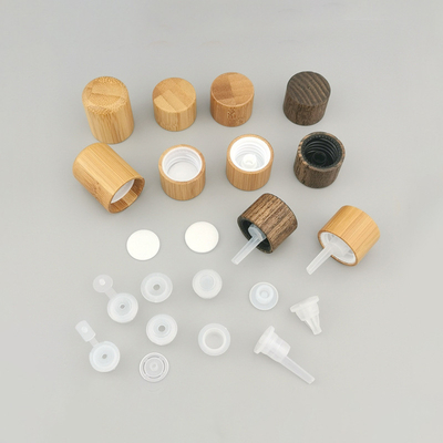 18/410 20/410 24/410 28/410 Wooden Screw Cap Bamboo Screw Top Lid Bottle Cap For Cosmetic Packaging Essential Oil Bottle
