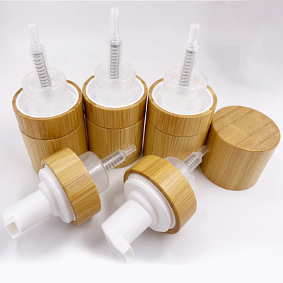 Custom 24/410 28/410 Shampoo Lotion Pump Bamboo Lotion Pump For Natural  Bio Cosmetics