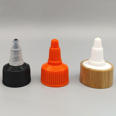 20/410, 24/410 28/410 Nozzle Tip Cap, Twist Top Plastic Cap With Bamboo Material