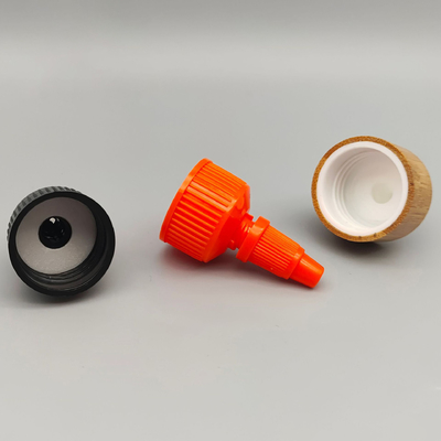 20/410, 24/410 28/410 Nozzle Tip Cap, Twist Top Plastic Cap With Bamboo Material