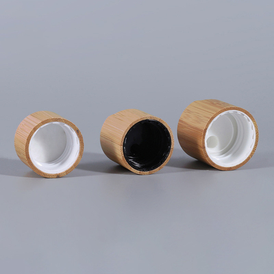 20/410 Wooden Bamboo Bottle Cap 24/410 Plastic Shampoo Disc Top Cap Nature Bamboo Flip Top Cap