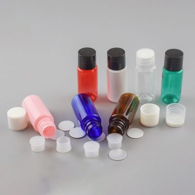 30ml 50ml 100ml Round Bottle Amber/Blue/Transparent/ White PET Essential Oil Perfume / Screw Cap and plug