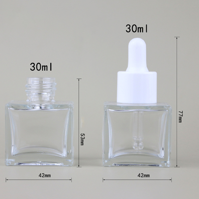 5ML30ML50ML Essence Bottle Square Cover Square Bottle Perfume Separately Bottled Glass Drop Stick Essential Oil Bottle