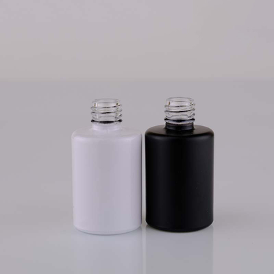 1/2oz Black/ White Glass Nail Polish Bottle