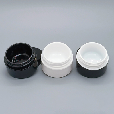 Plastic Matte Black Cream Jar With Lid ( 10ML-100ML)