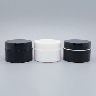 Plastic Matte Black Cream Jar With Lid ( 10ML-100ML)