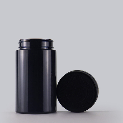 Black Premium Marijuana Jars With CRC Child Resistant Cap Lid 45ml 60ml 75ml 100ml 120ml 150ml 220ml