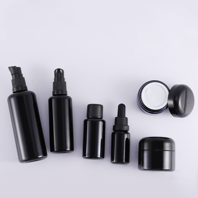 Child Resistant Matte Black Tincture Bottles/Jar  Bottle--（ 10ml 15ml 30ml 50ml 100ml 200ml） Jar（20g 30g 50g ）