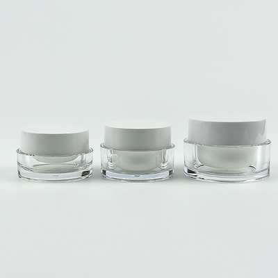 Round 2-Layer Plastic Jar, High-Quality Acrylic Plastic Jar With 15g 30g 50g