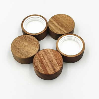 22 mm 60 mm Wooden Bamboo Top Cap Closures 28400 33400 Wooden Bamboo CRC Lid