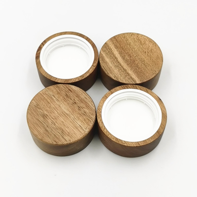 22 mm 60 mm Wooden Bamboo Top Cap Closures 28400 33400 Wooden Bamboo CRC Lid