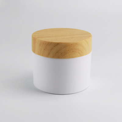 Wholesale 30g 50g 150g 250g Refill PP Cream Jar with Bamboo Wooden Lid Empty Cosmetic Skincare