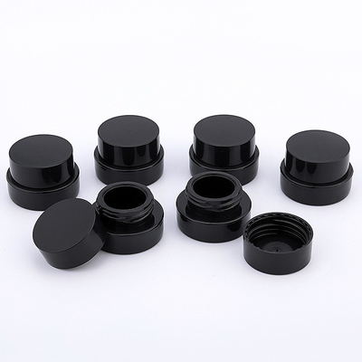 5g Thick Black UV Protection Small PP Jars with Lids 5ml Concentrate Jars for Wax Leaf Salve