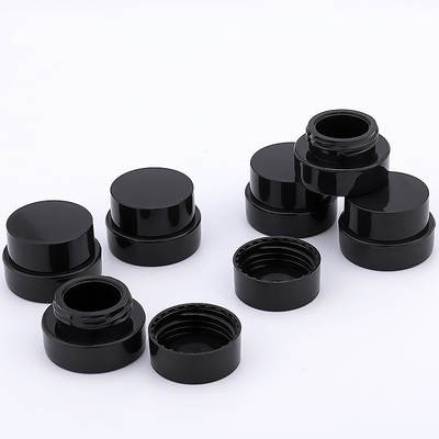 5g Thick Black UV Protection Small PP Jars with Lids 5ml Concentrate Jars for Wax Leaf Salve