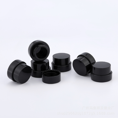 5g Thick Black UV Protection Small PP Jars with Lids 5ml Concentrate Jars for Wax Leaf Salve