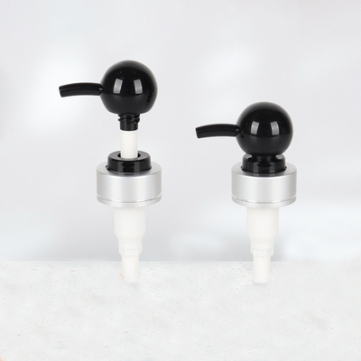 Ball Silver Ring 28mm Black Lotion Pump , 2cc Child Resistant Lotion Pump