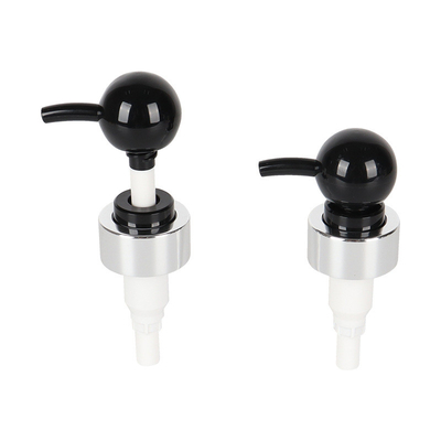 Ball Silver Ring 28mm Black Lotion Pump , 2cc Child Resistant Lotion Pump