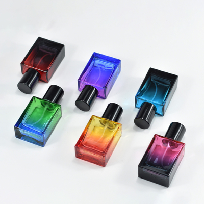 20ml 30ml 50ml 100ml Perfume Bottles, Spray Mister, Multiple Colors, Square Bottle, Custom Color Gradient