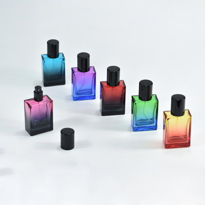20ml 30ml 50ml 100ml Perfume Bottles, Spray Mister, Multiple Colors, Square Bottle, Custom Color Gradient