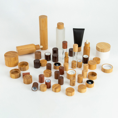 15ml 30ml 50ml 100ml 150ml Frost Glass Lotion Bottle With Bamboo Mist Sprayer/Bamboo Lotion Pump/Bamboo Cap
