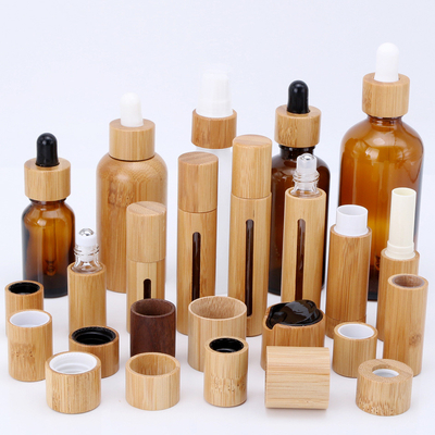 15ml 30ml 50ml 100ml 150ml Frost Glass Lotion Bottle With Bamboo Mist Sprayer/Bamboo Lotion Pump/Bamboo Cap
