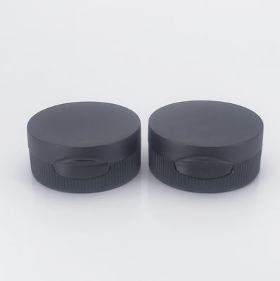 38/400 Black Ribbed Snap-Top Dispensing Cap with 0.25" Orifice