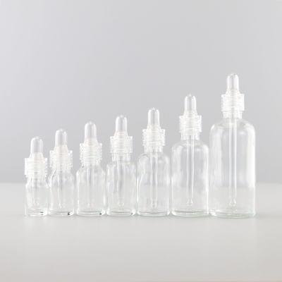 5ml-100ml Glass E Liquid Bottle With Dropper For Essential Oil CLEAR Pipette Empty Refillable Container