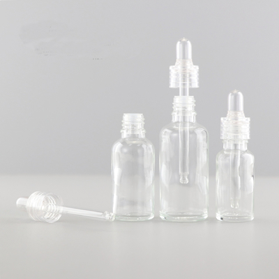 5ml-100ml Glass E Liquid Bottle With Dropper For Essential Oil CLEAR Pipette Empty Refillable Container
