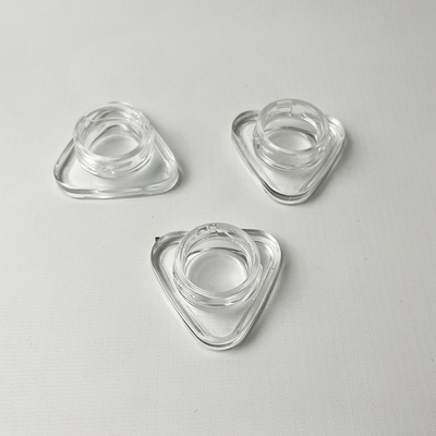 SAMPLE 5mL/10ml/15ml/30ml/50ml Triangle Premium Glass Concentrate Jar Child Safe - Opaque or Clear