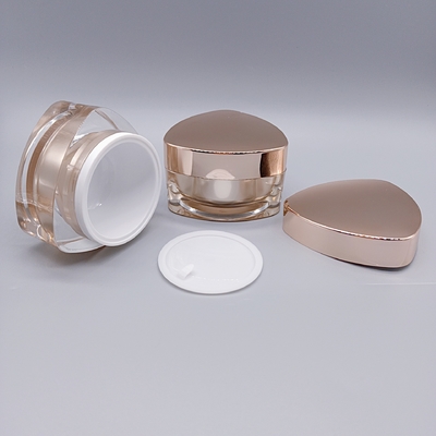 10g 15g 30g 50g Triangle Acrylic Plastic Lotion Jar Container with Screw Cap