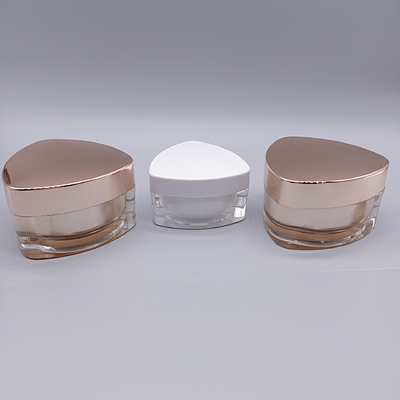 10g 15g 30g 50g Triangle Acrylic Plastic Lotion Jar Container with Screw Cap