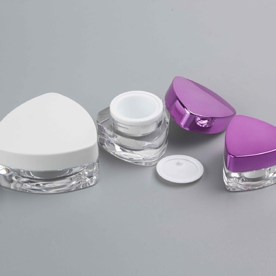 5g 10g 30g 50g Free Acrylic Samples Cream Jar Double Wall Nail Polish Plastic Container with Purple Screw Cap