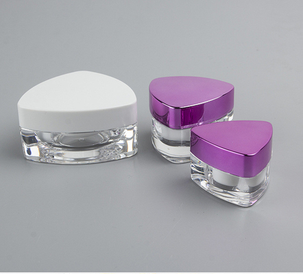 5g 10g 30g 50g Free Acrylic Samples Cream Jar Double Wall Nail Polish Plastic Container with Purple Screw Cap