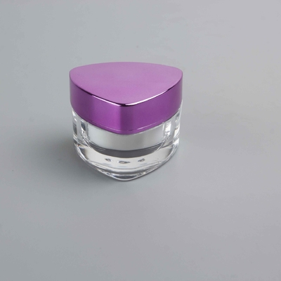 5g 10g 30g 50g Free Acrylic Samples Cream Jar Double Wall Nail Polish Plastic Container with Purple Screw Cap