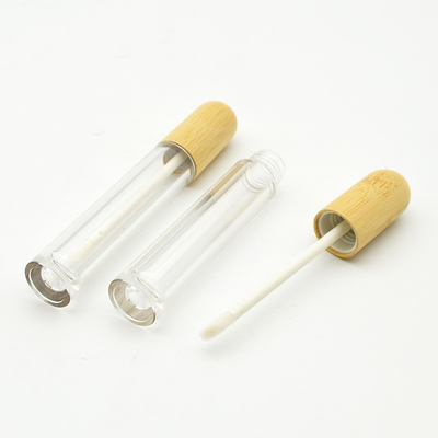 Empty eco friendly 5ml 6ml bamboo lipgloss lipstick tube for cosmetic Container