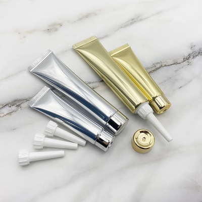Silver / Gold Nozzle Tip With Screw Cap For Moisturizer Cream Tube 15ml ~ 75ml. (0.508oz ~ 2.536oz)