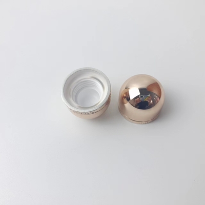 24mm Gold Silver UV Plating Golden Ball Shape Plastic Screw Cap For Shampoo Cosmetics