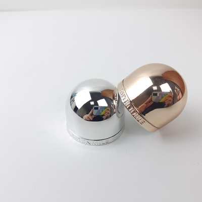 24mm Gold Silver UV Plating Golden Ball Shape Plastic Screw Cap For Shampoo Cosmetics